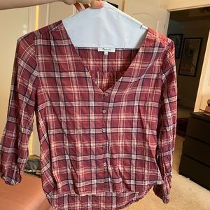 Madewell plaid top